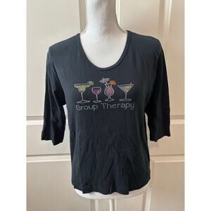 Cactus Bay Embellished 3/4 Sleeve Tshirt Size XL